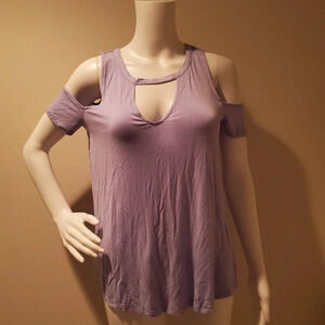 NWT American Eagle Cold Shoulder Top Purple M